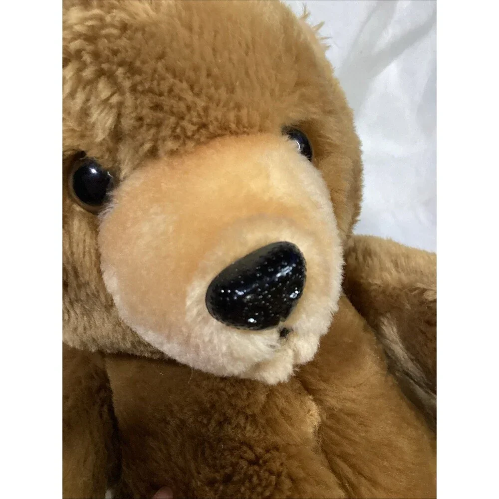 Vintage Roly Poly Brown Bear Sitting Pot Belly California Stuffed Toys Animal